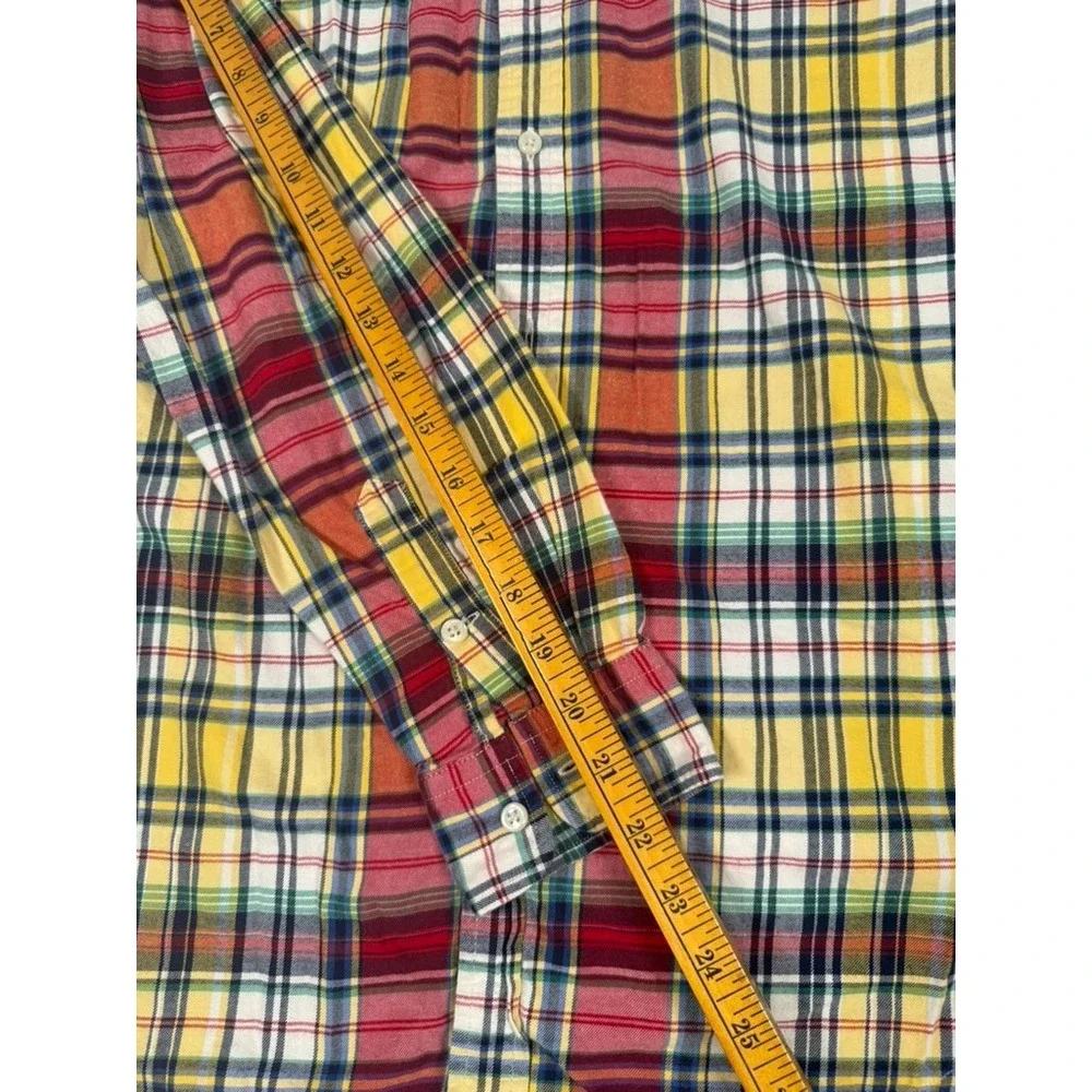 Ralph Lauren Boys Flannel Shirt XL‎ (18-20) Button Down Long Sleeves Plaid Logo